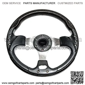 12.5 Inch Racing Style Carbon Fiber Golf Cart Steering Wheel for Club ...