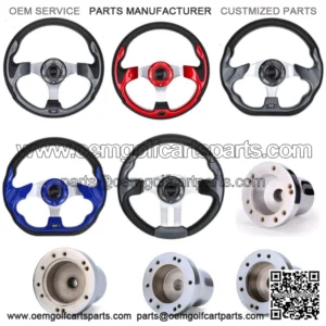 Golf Cart Steering Wheel / Chrome Adapter For EZGO Club Car Yamaha Carts
