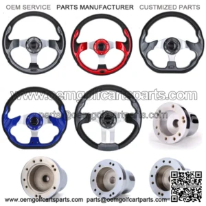 Golf Cart Steering Wheel / Chrome Adapter For  Yamaha EZGO Club CarCarts