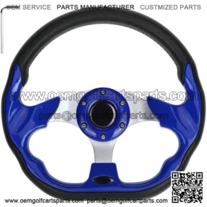 Golf Cart Steering Wheel For Yamaha G1-G29, EZGO TXT RXV Club Car DS, Blue