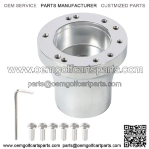Golf Cart Steering Wheel Hub Adapter Chrome Fit For EZgo RXV/TXT Cart Parts