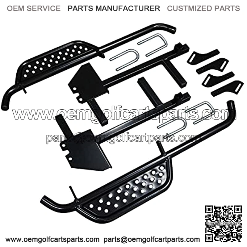 Golf Cart Side Board Nerf Bar Kit - Fits Club Car DS 2004+ Gas & Electric