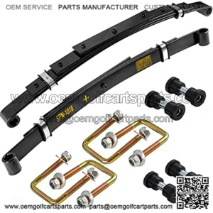 EZGO TXT Rear Heavy Duty Leaf Spring W/Bushings & Sleeves Kit for 1994-Up Golf Cart - 4 Leaf