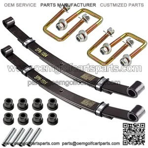 EZGO TXT Golf cart Heavy Duty Rear Leaf Spring kit with bushings for EZGO TXT 1994-2013 OEM# 70247-G01/70474-G01/70505-G01-3-Leaf Spring Kit