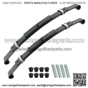 Heavy Duty Rear Leaf Springs for Ezgo TXT 1996-2013 Golf Cart (Set of 2) 3-Leaf