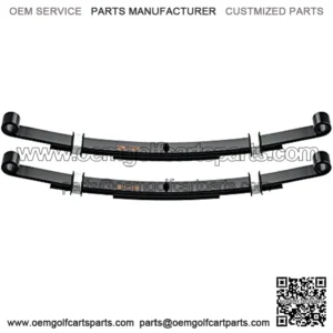 Golf Cart EZGO Heavy Duty 3-Leaf Spring Kit with Bushings & Sleeves & U Bolts fit for EZGO TXT 1995-2013, OEM 70506-G01,74135-G01, 74207-G01, 74207-G03 (2 Packs)