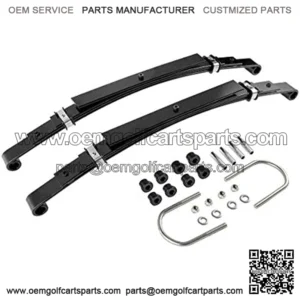 Parts Company Heavy Duty Rear Leaf Springs for Club Car DS Golf Cart 1982+ (4 Leafs/Set of 2), Bushing Kits & U Bolt Kits Included