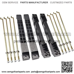 Battery Hold Down Plate with Rods Washers & Nuts Kit for 2008.5-Up Club Car DS 12V Batteries Golf Cart OEM# 102777401 103574901