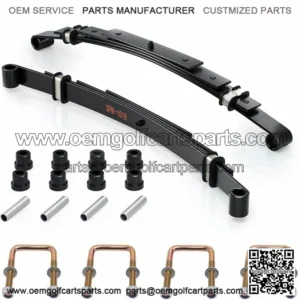 Golf Cart Heavy Duty Rear 4 Leaf Springs Fit EZGO TXT Electric 94-up & Bushings