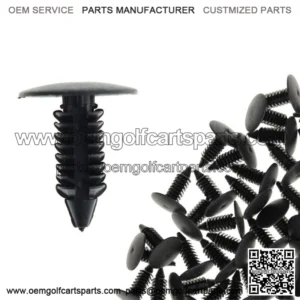 50X BLACK PLASTIC PUSH RIVETS X MAS TREE BODY CLIPS FOR EZGO CLUB CAR YAMAHA
