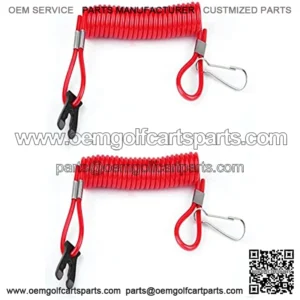 Boat Outboard Switch 2PCS for Suzuki Engine Motor Lanyard Kill Urgent Stop Button, Safety Connector Cord Compatible