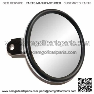 Universal 5" Round Chrome Convex Golf Cart Mirror fits Club Car, EZGO,Yamaha