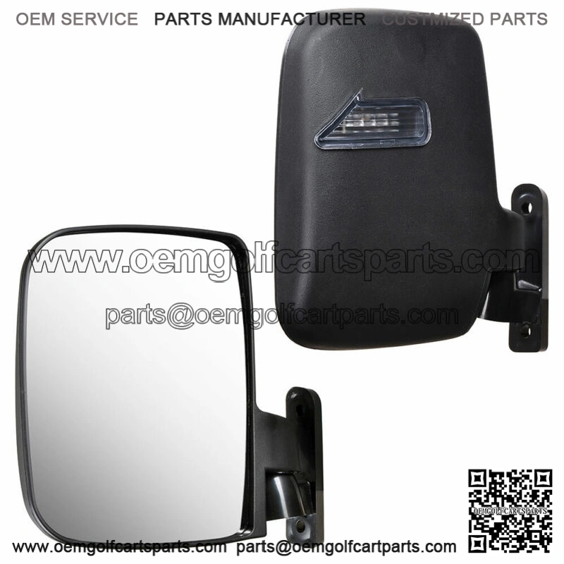 2pcs Golf Cart Side Mirrors Rear View Mirrors LED Fits Club Car Universal EZGO