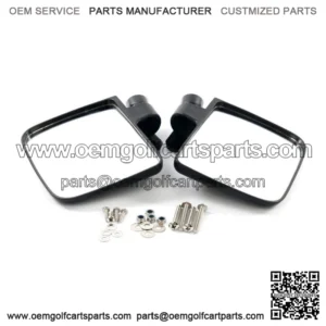 2Pc Folding Adjust Side View Mirrors Club Car, EZGO,Yamaha, Golf Cart 5.5"X 7"