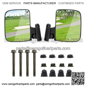 For Golf Cart Rear Mirrors Side Rear View Fits Club Car EZGO Yamaha Carts Parts