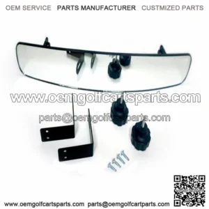 180 Degree Convex Mirror with Attachments for Golf Carts