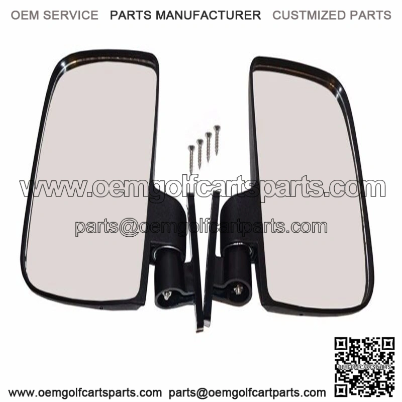 NEW Pair (2) Folding Side View Mirrors For Club Car, EZGO, Yamaha Golf Carts