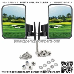 Golf Cart Side Mirrors, Rear View Mirror for Yamaha Club Car EZGO Parts