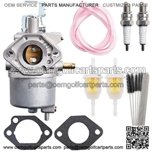 Tvent FE290 Carburetor with Fuel Filter Spark Plug Replacement for Golf Cart Club Car DS Precedent Turf Carryall FE290 Engines Carb 1018056-01 101805601 1019056-01 101905601 1016438