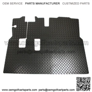 EZGO RXV Golf Cart Black Rubber Diamond Plate Floor Mat Fits 2008-Up