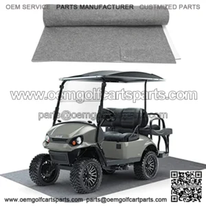 Golf Cart Garage Floor Mats, 8.85 x 5.0Ft Oil Absorbent Floor Mat & Mechanic Pad, Waterproof Rubber Backing Layer Protects Floor from Spills Drips Splashes and Stains, Washable, Cuttable Size