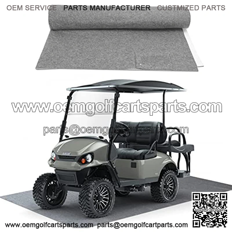 Golf Cart Garage Floor Mats, 8.85 x 5.0Ft Oil Absorbent Floor Mat & Mechanic Pad, Waterproof Rubber Backing Layer Protects Floor from Spills Drips Splashes and Stains, Washable, Cuttable Size