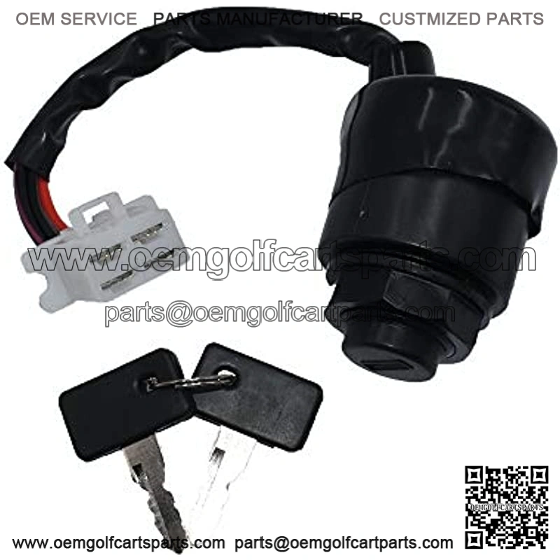 Ignition Key Switch 4 Pins Fits Yamaha G14 Gas/Electric Golf Cart Models JN3-82510-00-00