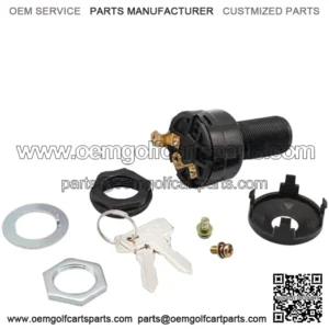 Starter Switch,Club Car DS Electric Golf Cart 1996-Up Ignition Key Switch, 36 Or 48 Volts,Suit 101826201