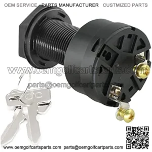 Golf Cart Starter Switch, Ignition Switch, for Club Car DS 101826201, 36 Or 48 Volts for Electric Golf Cart 1996-Up Ignition Key Switch