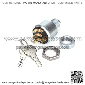 Golf Cart Uniquely Keyed Starter Ignition Switch Kit for EZGO, 4 Terminals, OEM# 33639-G01 33639G01, 33639-G03 33639G03