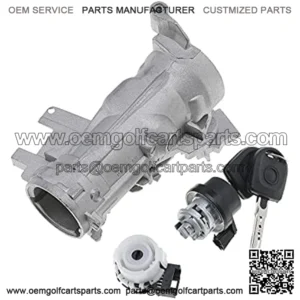 Cylinder Starter Switch Ignition Switch Lock and Steering Lock with Key for Volkswagen VW Golf MK5 Eos Tiguan Compatible Audi A3 TT R8 2003-2013 Replace 1K0905865 5Q0905865A 1K0905841 1K0905851B