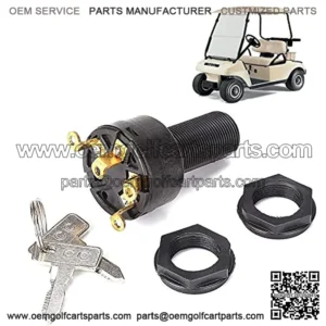 Common Key & Ignition Switch for Club Car DS 1996-up Gas Golf Cart, Replace OEM 101826301