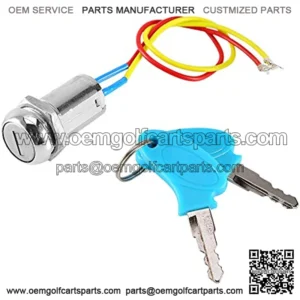 Ignition Switch with Key, 2 Wire Key Ignition Switch Scooter Key Replacement, Universal Locking Keys Lock for Electric Scooter ATV Moped Kart