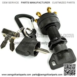 Starter Ignition Key Switch Replaces Club Car 1996-2002 Turf, Carryall I & II DS, XRT, w/ 4 Keys, Clubcar