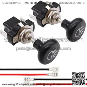 2PCS Universal Golf Cart Headlight Switch, 12V, Push-pull Headlight Switch Button, Suitable For Golf Carts, Club Cars, Etc.