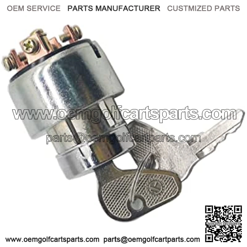 Ignition Starter Switch with 4 Position??PRE/Off/ON/ST) 6 Connection termials (AC/OFF/ST/G1/G2/BAT) with 2 Keys Replacement for Tractor