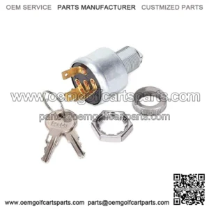 Golf Cart Ignition Switch for EZGO, 3-Way 4-Terminal W/ 2 Standard Keys 33639G01