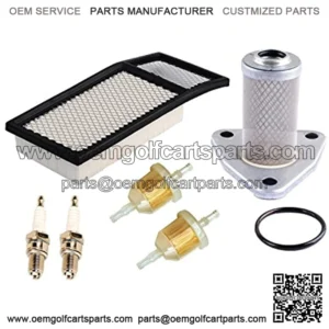 72368G01 Air Filter 26591G01 Oil Filter 72084-G01 Fuel Filter Spark Plug Kit Replacement for EZGO TXT, Medalist 4 Cycle 295cc / 350cc Golf Cart 1994-2005 Replacement Parts,5% coupon applied at checkout,with coupon