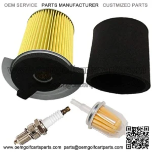Air Filter Pre-Filter with Spark Plug Fuel Filter Tune Up kit Replacement forYamaha G1 2 Cycle 1978-1989 Gas Golf Cart and G14 4 Cycle 1995-1996 Gas Golf Cart Replace J10-14417-00 JF7-14450-01
