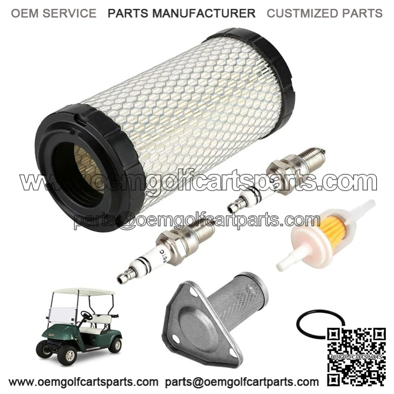 Golf Cart Tune Up Kit Fit EZGO W/ Air Filter Oil Filter Fuel Filter Spark Plug