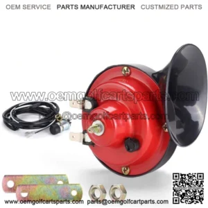 12 Volt Golf Cart Electric Horn Kit for EZGO, Club Car, Yamaha or UTV, ATV, Boat