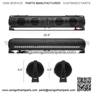 Sound Bar 26" LED Bluetooth 12V Remote GOLF CART BOAT ATV SXS Speaker