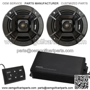 Boss 4x100 Watt Marine Grade Amp and Polk 5.25" Speakers Bluetooth Audio Package