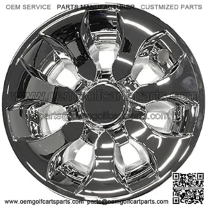(Set of Four) 8 inch Drifter Golf Car Wheel Covers (Chrome)
