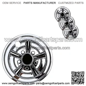 Golf Cart Wheel Covers 8 Inch Set of 4, Wheel Caps for Standard Golf Cart Rims,Fit for EZGO,Yamaha,Club Car