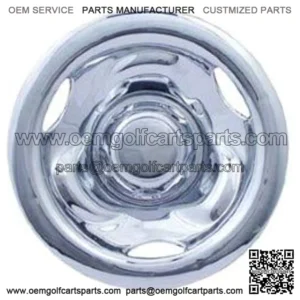 (One) 10 inch Deep Dish Golf Cart Wheel Cover (Chrome)