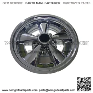 Chrome Rally Golf Cart Wheel Covers 10" - Set of 4