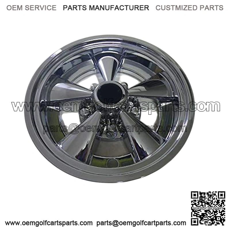 Chrome Rally Golf Cart Wheel Covers 10" - Set of 4