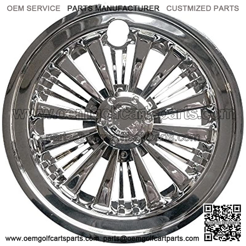 (4) 8" Chrome Wheel Covers Golf Cart EZ-GO, Club Car