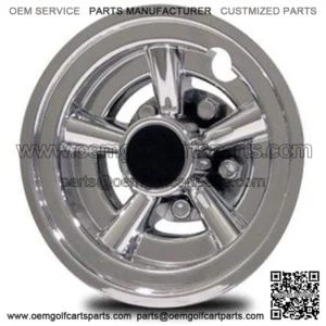 EZGO CLUB CAR YAMAHA GOLF CART CHROME 8" WHEEL COVERS. SET OF 4.